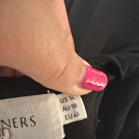 Fame and Partners Benton Jumpsuit Black Satin Size 14 - Picture 6 of 10